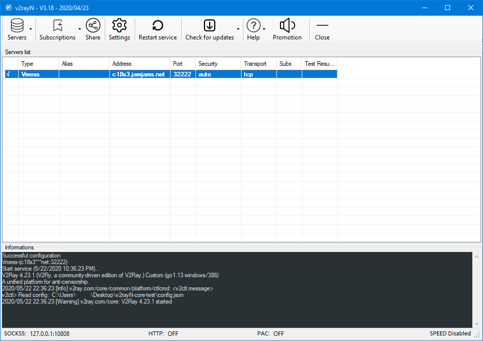 Set the system proxy